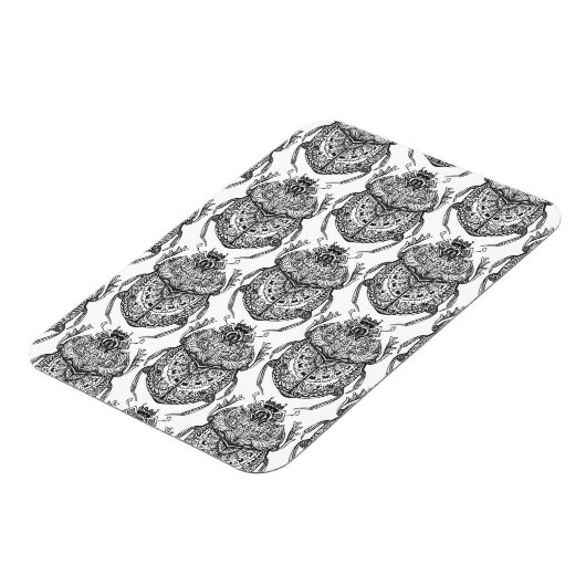 Patroon met handdoedel magneet (Linkerzijde)