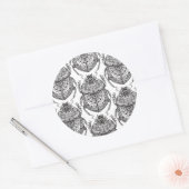 Patroon met handdoedel ronde sticker (Envelop)