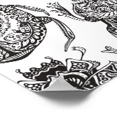 Patroon met handmatige balk 2 poster (Hoek)