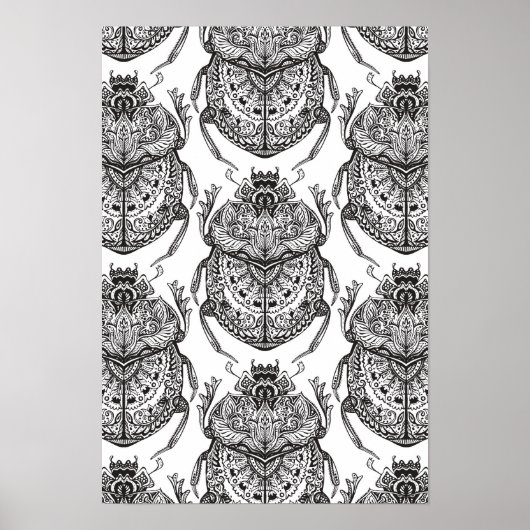 Patroon met handmatige balk 2 poster (Voorkant)