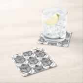 Patroon met handmatige balk kartonnen onderzetters (Insitu)