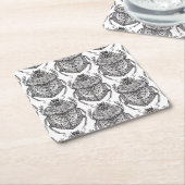 Patroon met handmatige balk kartonnen onderzetters (Schuin)