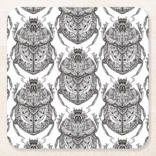 Patroon met handmatige balk kartonnen onderzetters