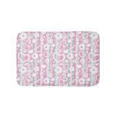 Patroon met hart en bloemen badmat (Voorkant)