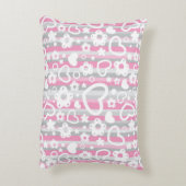 Patroon met hart en bloemen decoratief kussen (Achterkant (Verticaal))