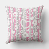 Patroon met hart en bloemen kussen (Achterkant)