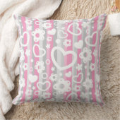 Patroon met hart en bloemen kussen (Deken)