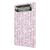 Patroon met hart en bloemen mini klembord (Angled2)