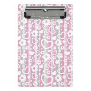 Patroon met hart en bloemen mini klembord