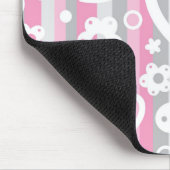 Patroon met hart en bloemen muismat (Hoek)