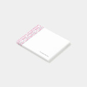 Patroon met hart en bloemen post-it® notes (Schuin)