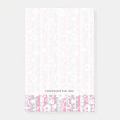 Patroon met hart en bloemen post-it® notes (Voorkant)