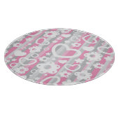 Patroon met hart en bloemen snijplank (Hoek)