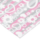 Patroon met hart en bloemen tafelkleed (Gekanteld)