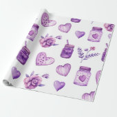 Patroon met harten voor Valentijnsdag Cadeaupapier (Uitgerold)