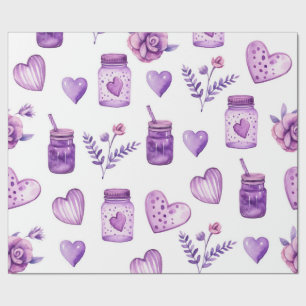 Patroon met harten voor Valentijnsdag Cadeaupapier