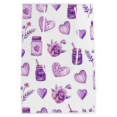 Patroon met harten voor Valentijnsdag Medium Cadeauzakje (Achterkant)