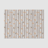 Patroon met herfstbomen en vogels tissuepapier (Voorkant)