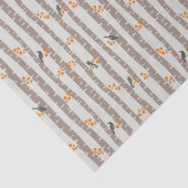 Patroon met herfstbomen en vogels tissuepapier (Detail)