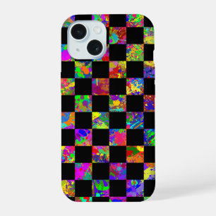 Patroon met het toetsenbord voor Paint Splatter iPhone 15 Case