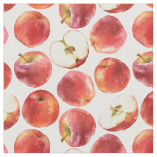 Patroon met het weefsel van rode appels stof