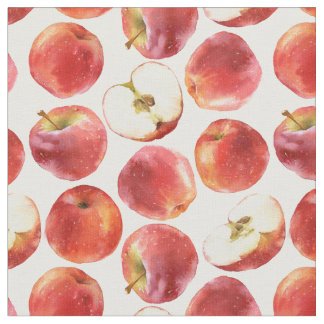 Patroon met het weefsel van rode appels stof