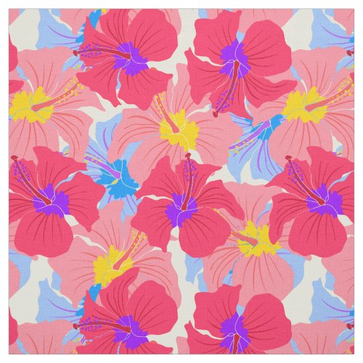 patroon met hibiscus stof (Swatch)