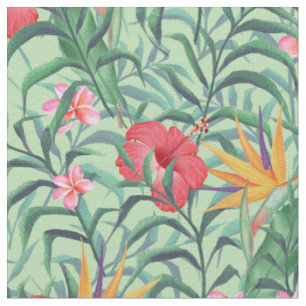 Patroon met hibiscus stof