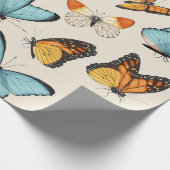  patroon met hoge gedetailleerde tropische butterf cadeaupapier (Hoek)