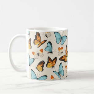 patroon met hoge gedetailleerde tropische butterf koffiemok