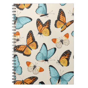patroon met hoge gedetailleerde tropische butterf notitieboek