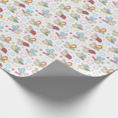 patroon met insecten cadeaupapier (Hoek)
