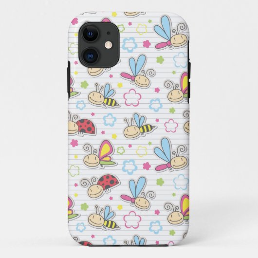 patroon met insecten Case-Mate iPhone case (Achterkant)
