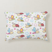 patroon met insecten decoratief kussen (Voorkant)