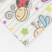 patroon met insecten fleece deken (Hoek)