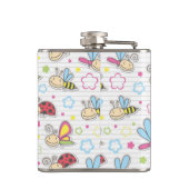 patroon met insecten heupfles (Achterkant)