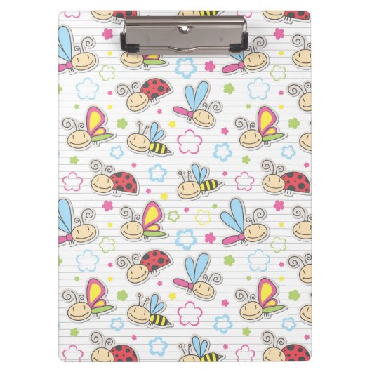patroon met insecten klembord (Voorkant)