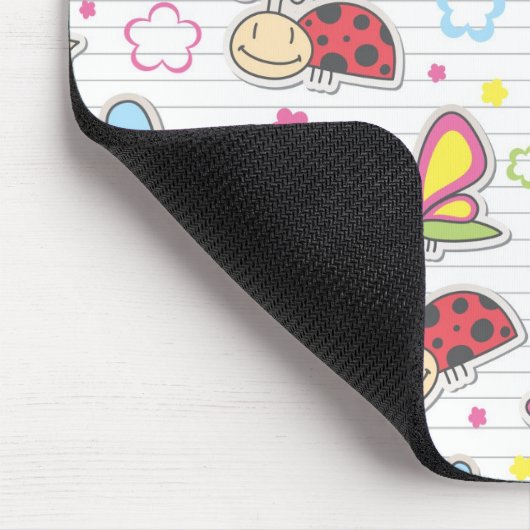 patroon met insecten muismat (Hoek)