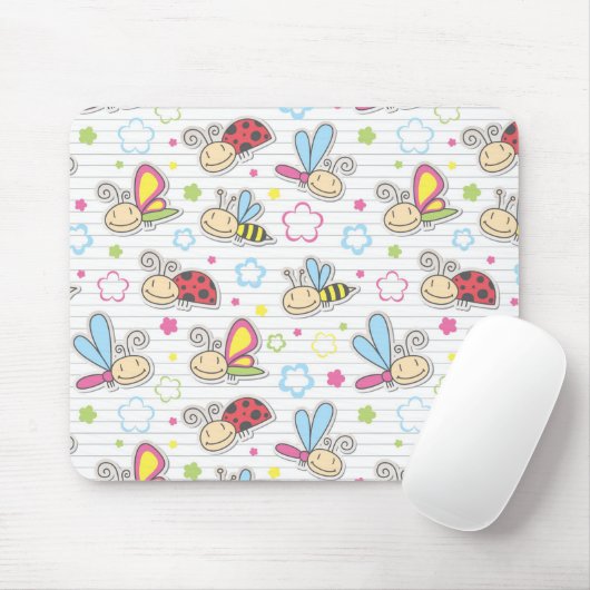 patroon met insecten muismat (Met muis)
