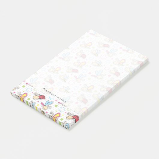 patroon met insecten post-it® notes (Schuin)