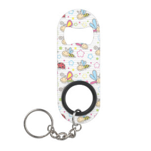 patroon met insecten sleutelhanger flessenopener