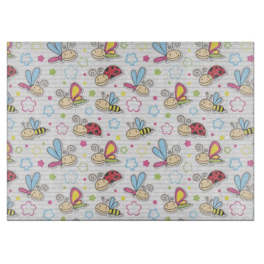 patroon met insecten snijplank (Voorkant)