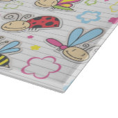 patroon met insecten snijplank (Hoek)