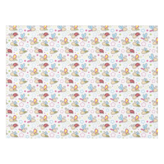 patroon met insecten tafelkleed (Voorkant (Horizontaal))