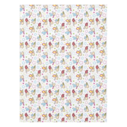 patroon met insecten tafelkleed (Voorkant)