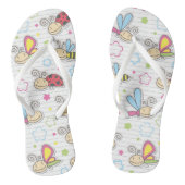 patroon met insecten teenslippers (Voetbed)