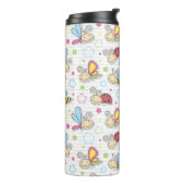 patroon met insecten thermosbeker (Gedraaid links)