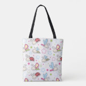 patroon met insecten tote bag (Achterkant)