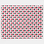 Patroon met kaartsymbolen afspelen fleece deken (Voorkant (Horizontaal))