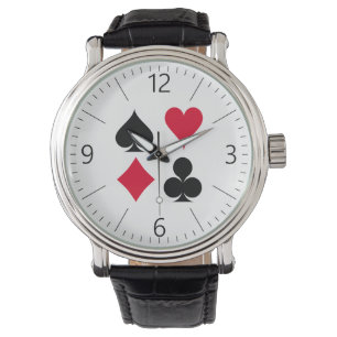 Patroon met kaartsymbolen afspelen horloge